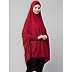 Stretchable Jersey prayer hijab smoking at sleeves - Maroon